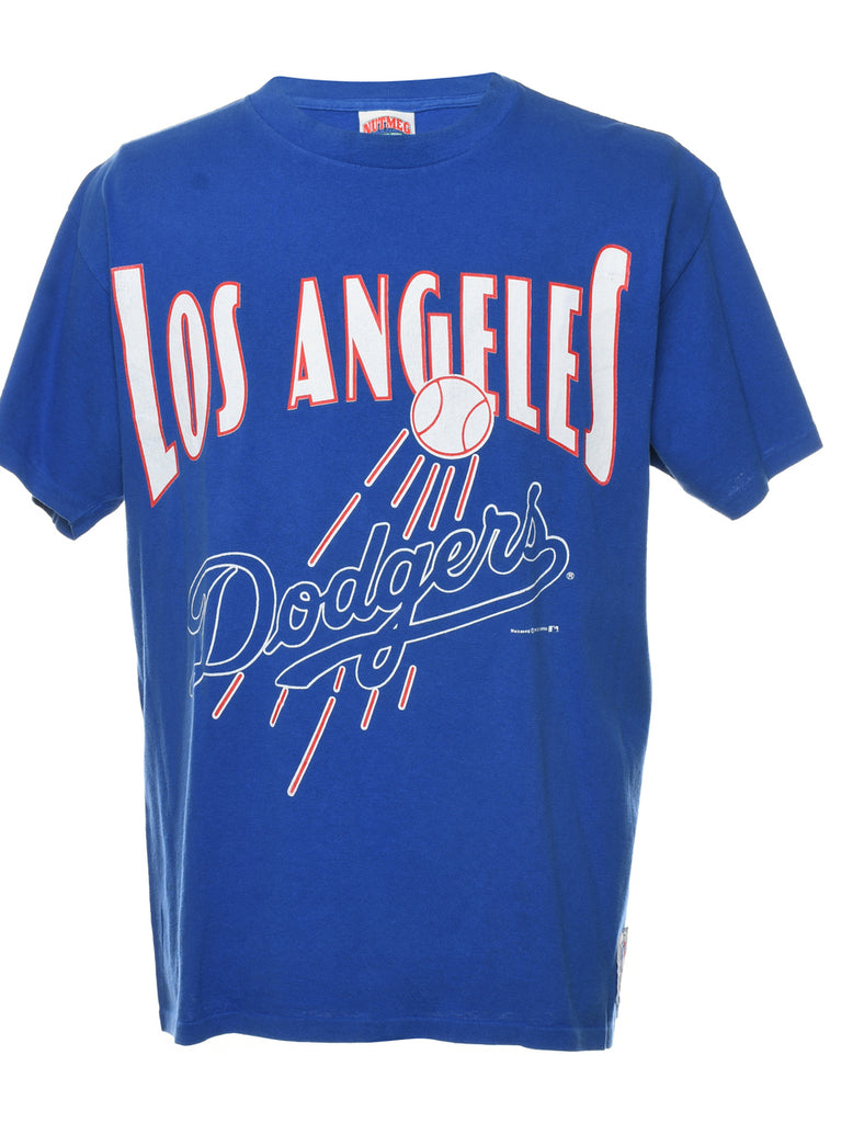 Los Angeles Dodgers Blue & Red Contrast Printed T-shirt - XL