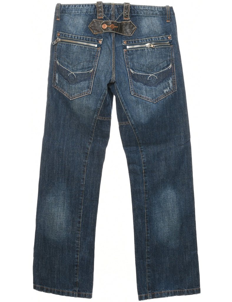 Low Rise Straight Fit Jeans - W32 L33