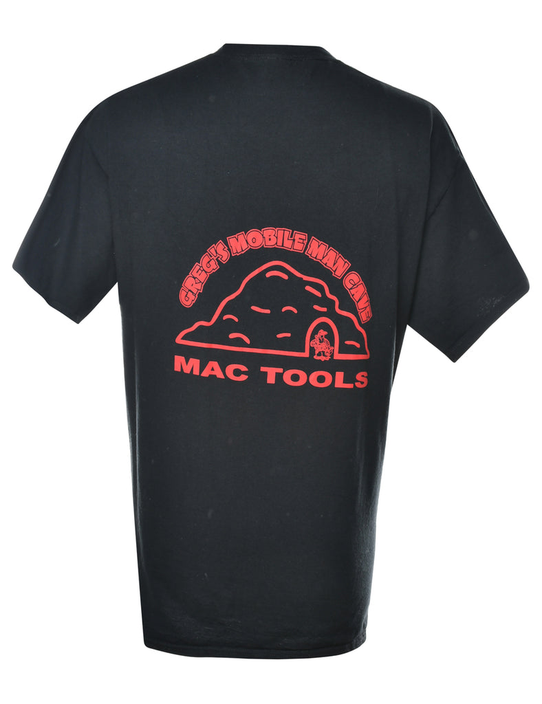 Mac Tools Black Printed T-shirt - XL