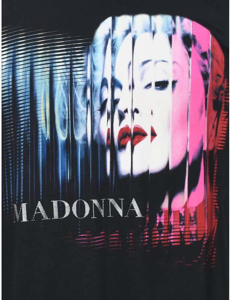 Madonna Design Black Printed T-shirt - XL