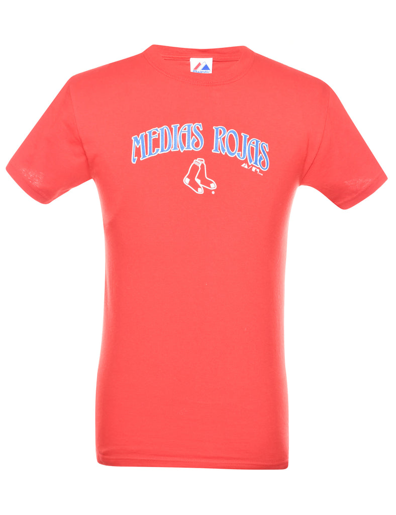 Majestic Medias Rojas Printed T-shirt - S