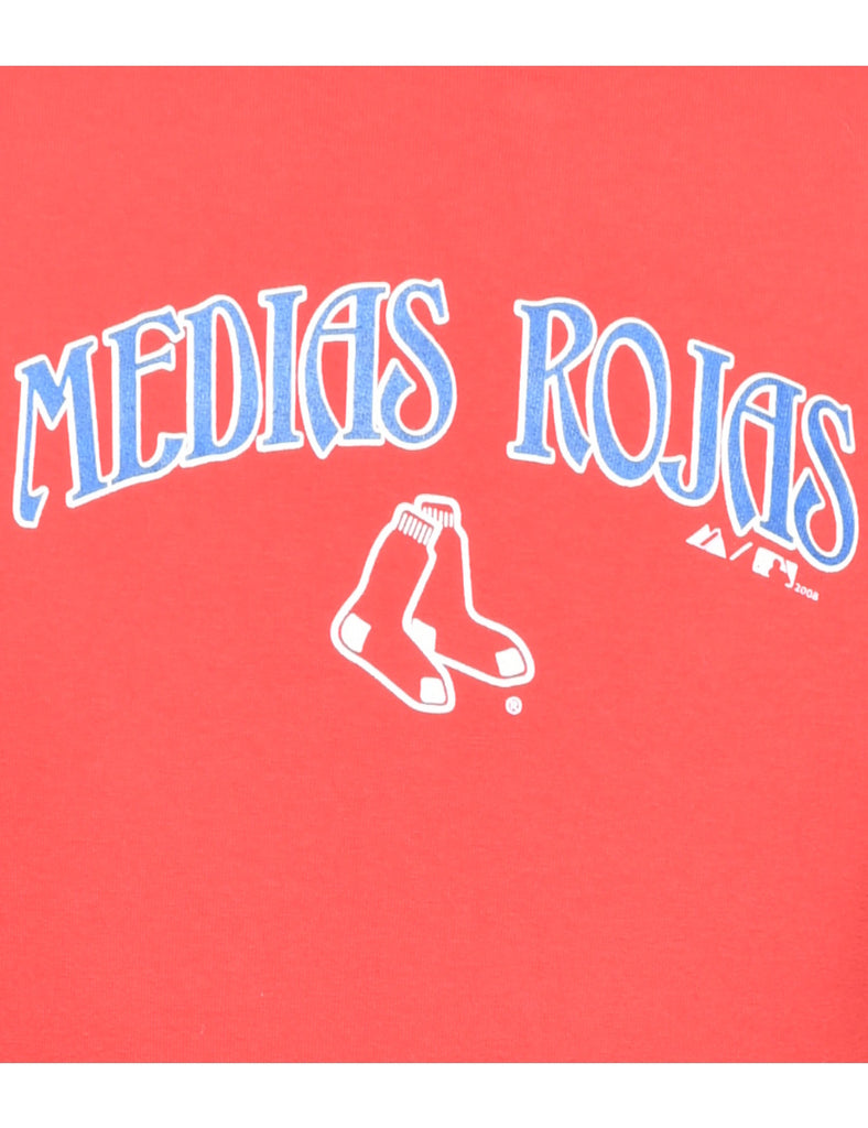 Majestic Medias Rojas Printed T-shirt - S