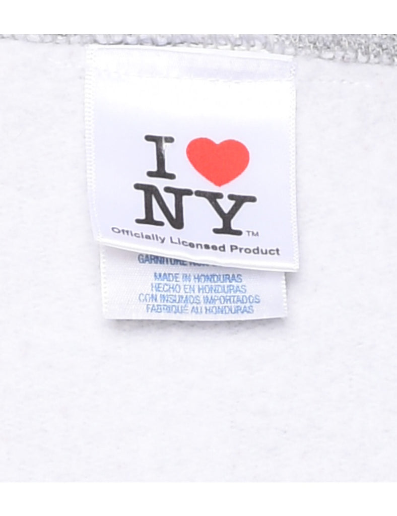 Marl Grey I Love NY Printed Sweatshirt - L