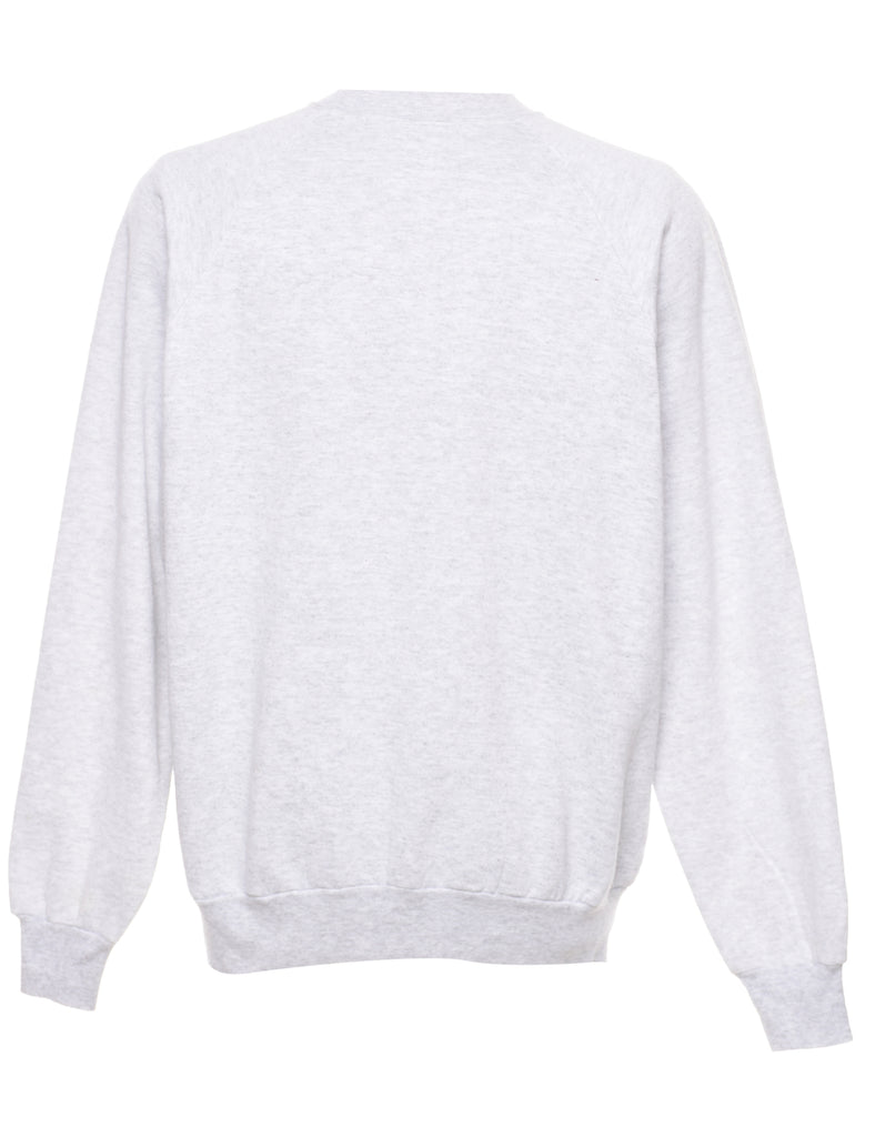Marl Grey Printed Sweatshirt - XL