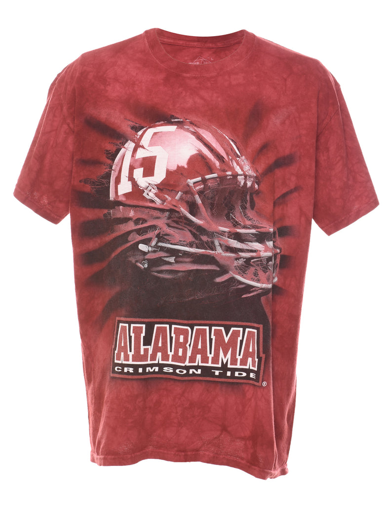 Maroon Albama Crimson Tide Tie Dye T-shirt - L