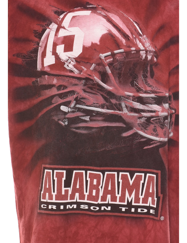 Maroon Albama Crimson Tide Tie Dye T-shirt - L