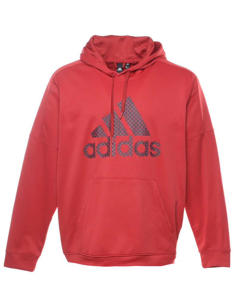 Maroon & Black Adidas Hoodie - XL