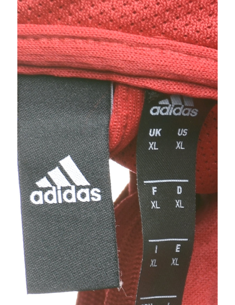 Maroon & Black Adidas Hoodie - XL