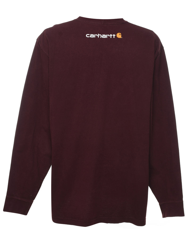 Maroon Carhartt Printed T-shirt - XL