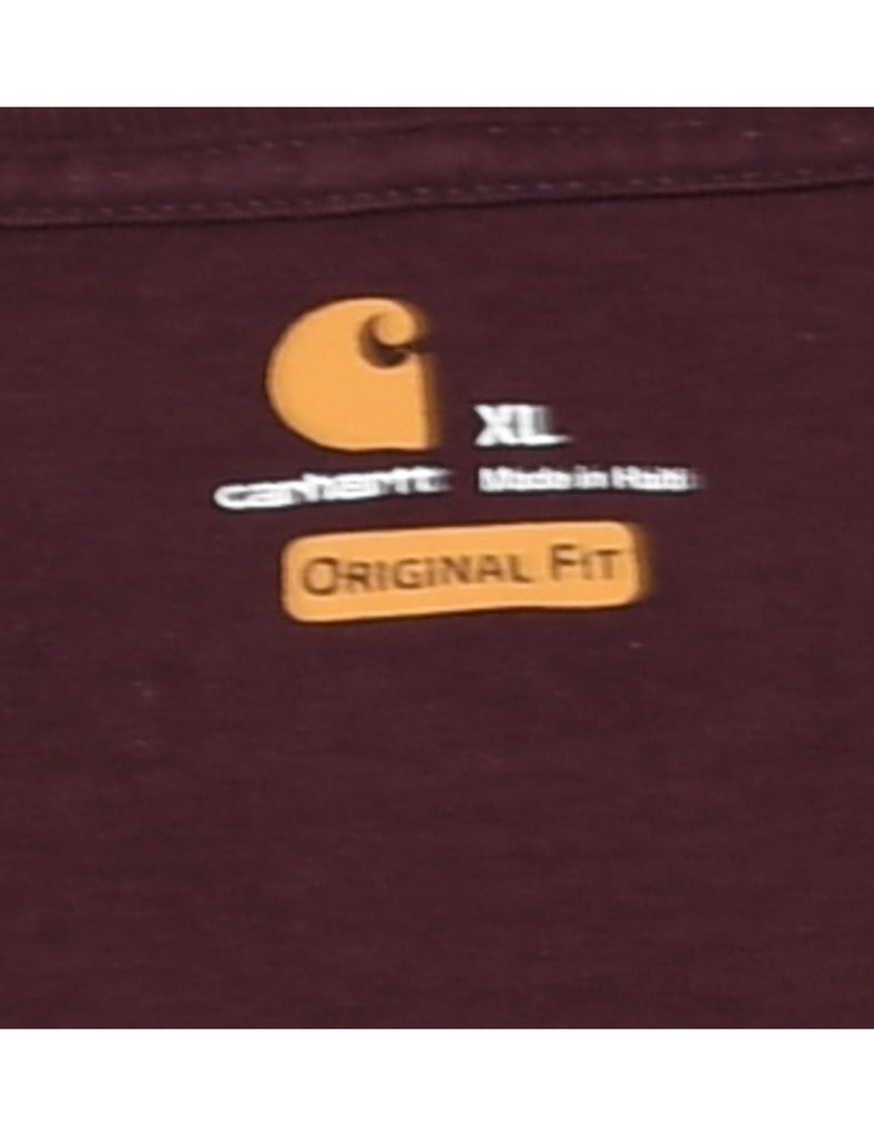 Maroon Carhartt Printed T-shirt - XL