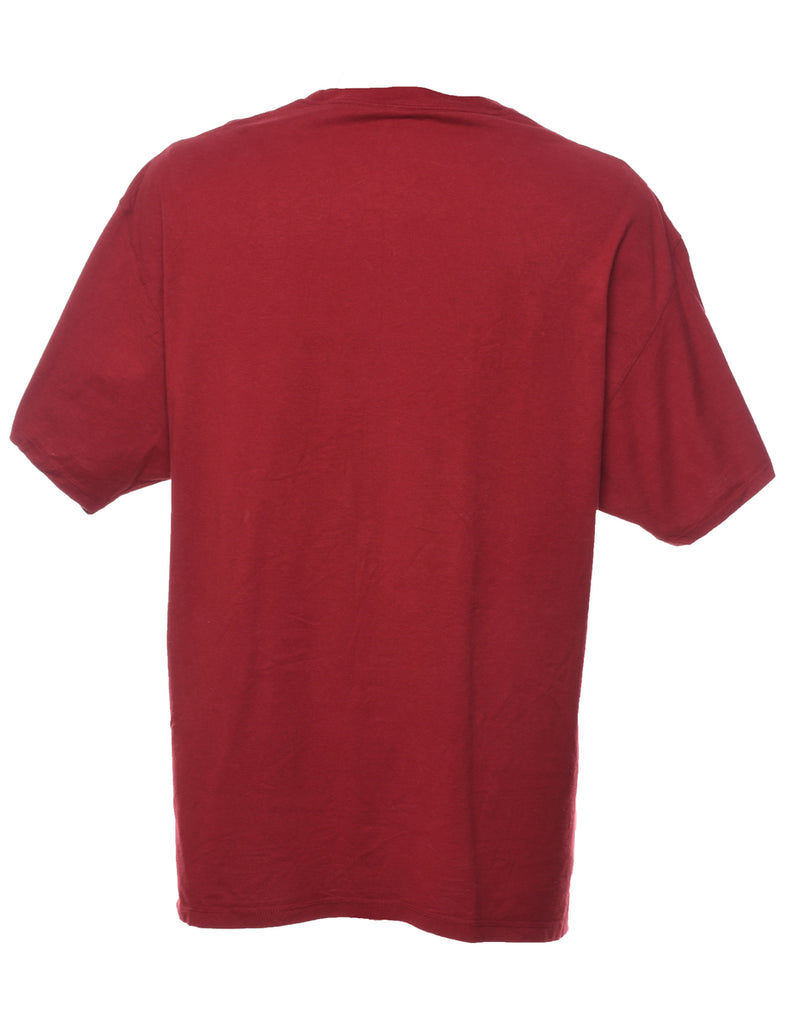 Maroon Champion Printed T-shirt - XL
