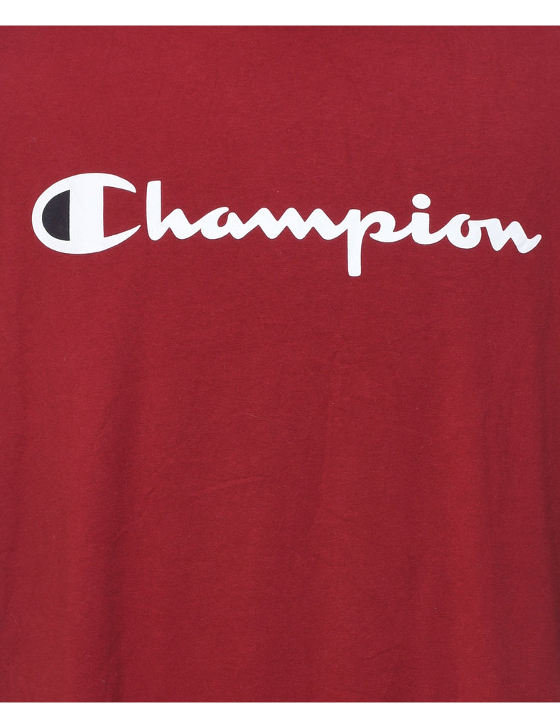 Maroon Champion Printed T-shirt - XL