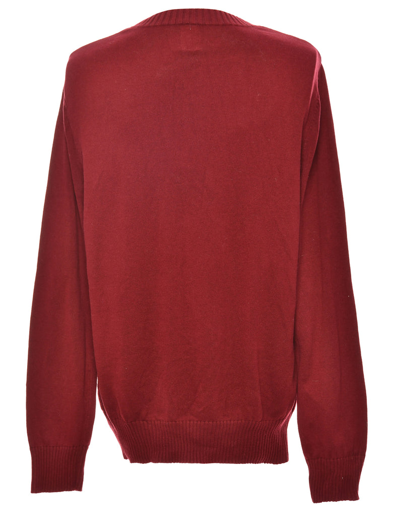 Maroon Christmas Jumper - L