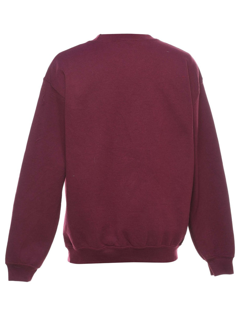 Maroon Christmas Sweatshirt - L