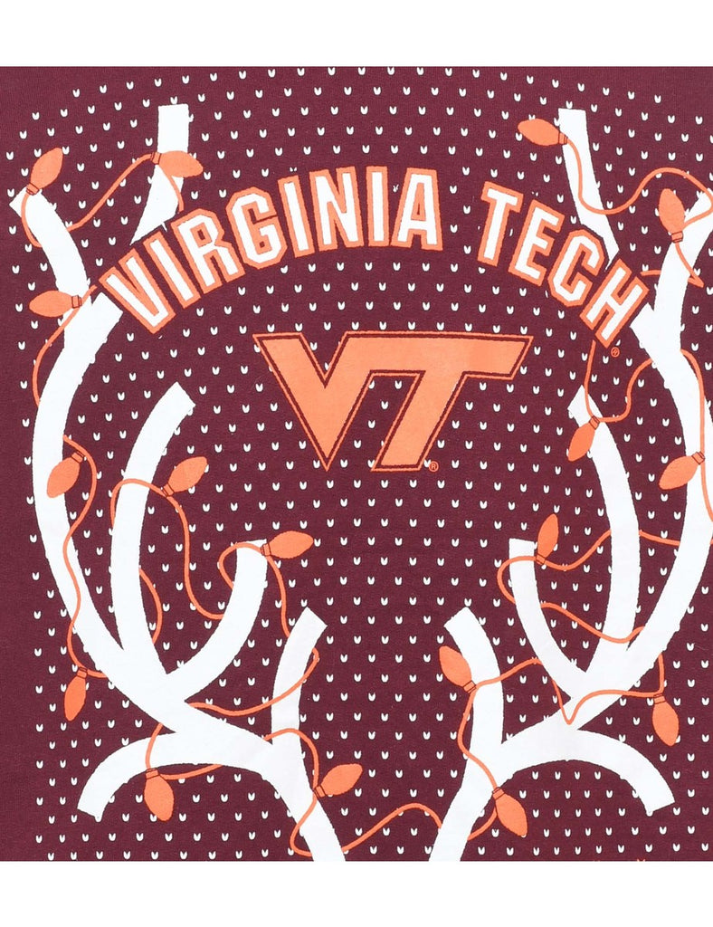 Maroon Christmas Sweatshirt - L