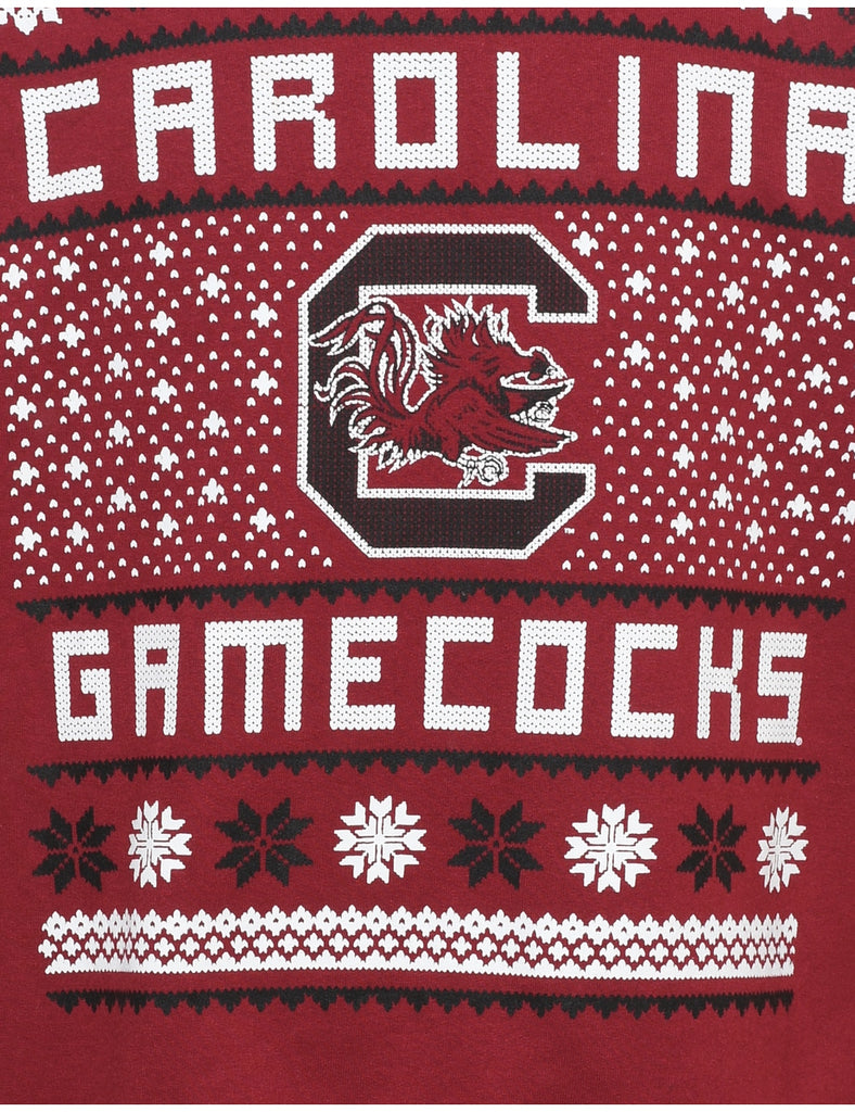 Maroon Christmas Sweatshirt - M