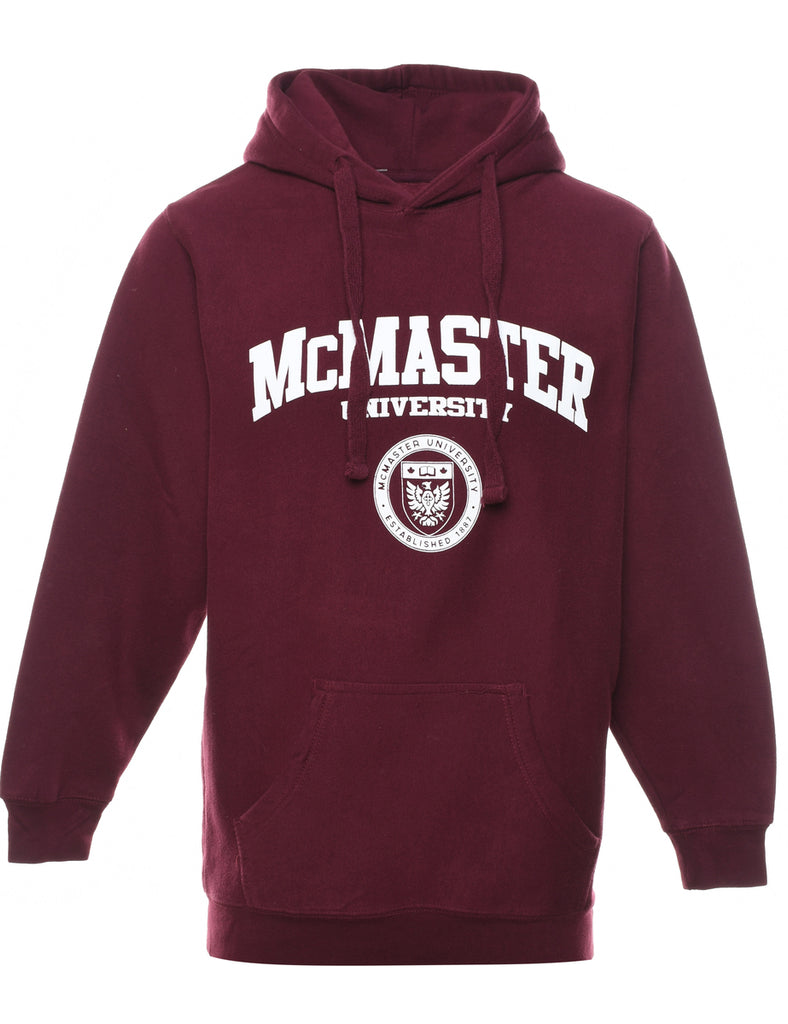 McMaster University Plum & White Hoodie - S