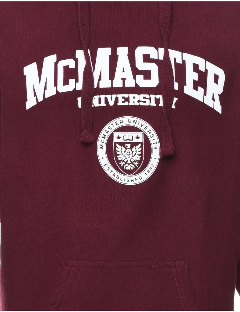 McMaster University Plum & White Hoodie - S