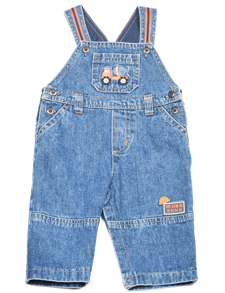 Medium Wash Denim Dungarees - 6-9 MONTHS