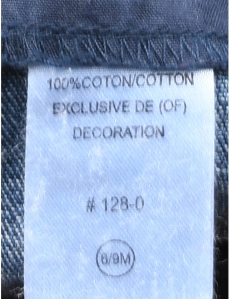 Medium Wash Denim Dungarees - 6-9 MONTHS