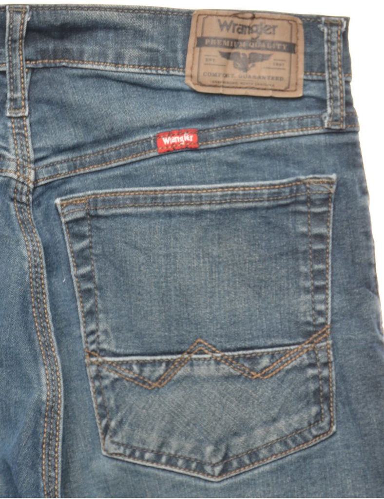 Medium Wash Faded Wash Wrangler Jeans - W28 L28
