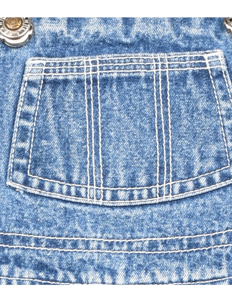 Medium Wash Short Dungarees - 18-24 MONTHS
