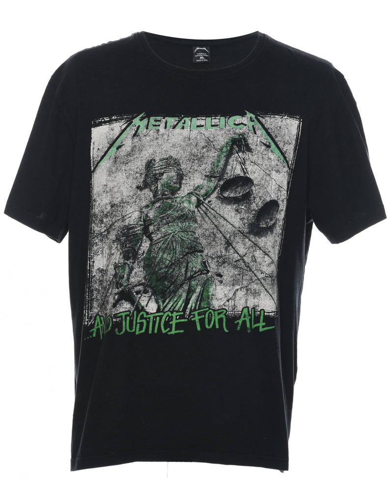 Metallica And Justice For All Printed T-shirt - XL