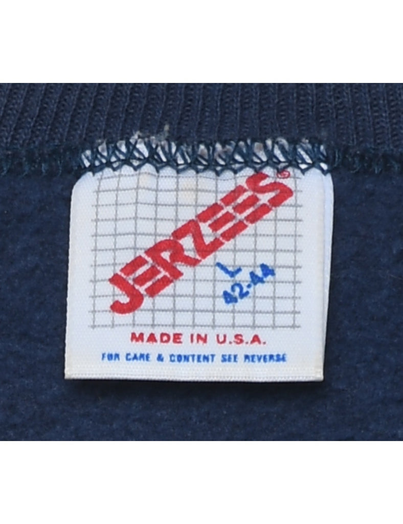 Michigan Printed Navy & Yellow Sweatshirt - L