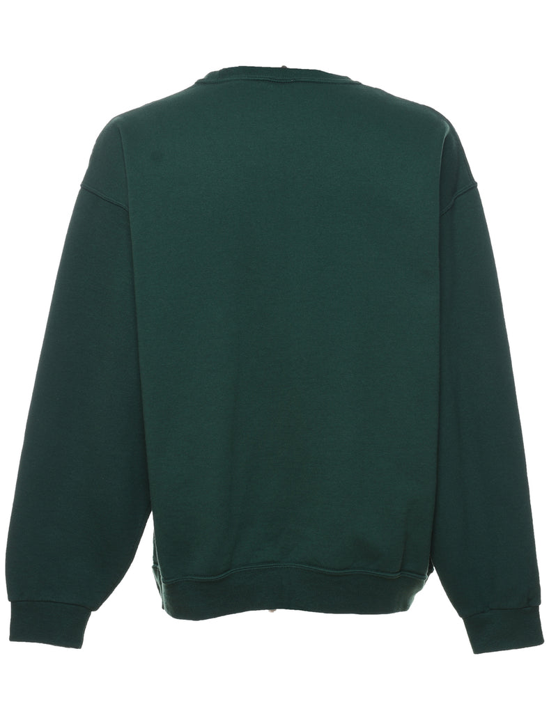 Michigan State Dark Green & White Printed Sweatshirt - XL