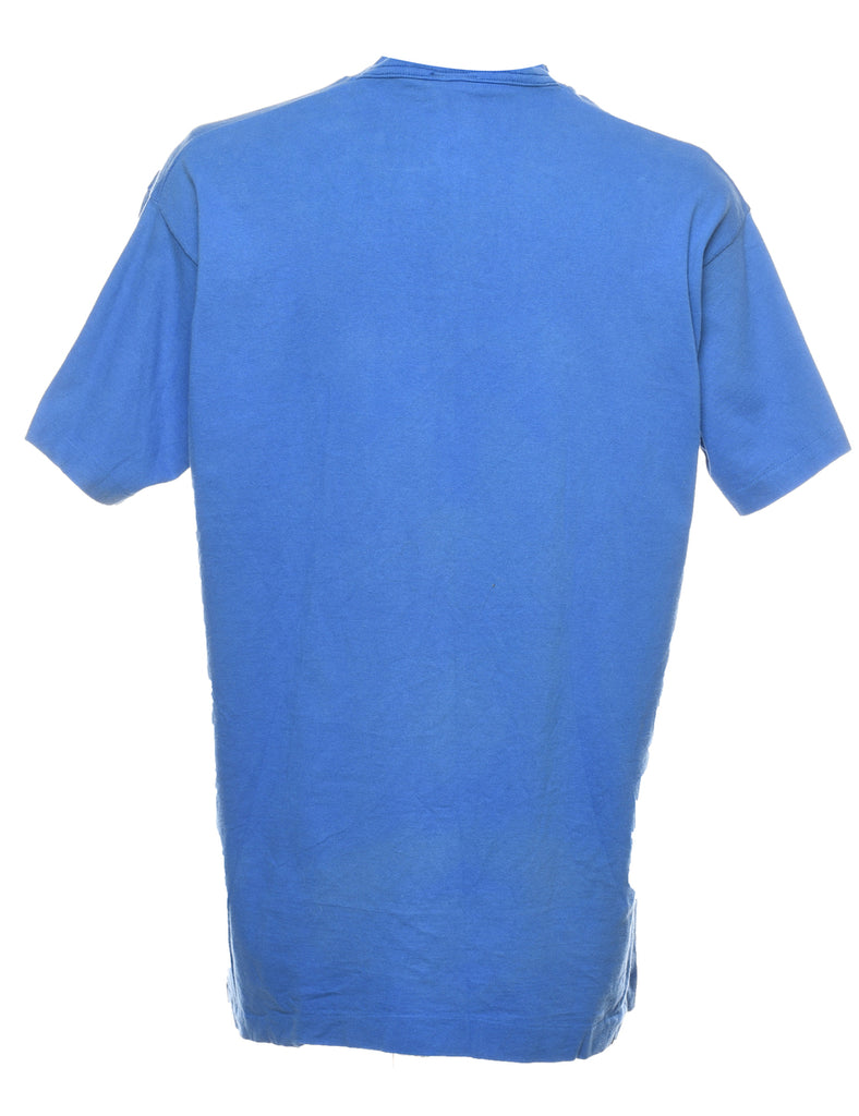 Mickey Mouse Design Blue & Red 1990s T-Shirt - XL