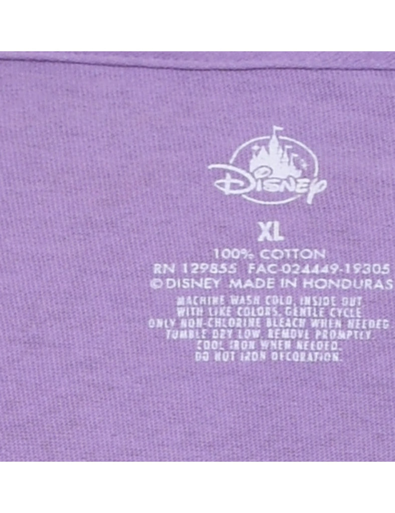 Mickey Mouse Lilac Printed Cartoon T-shirt - XL
