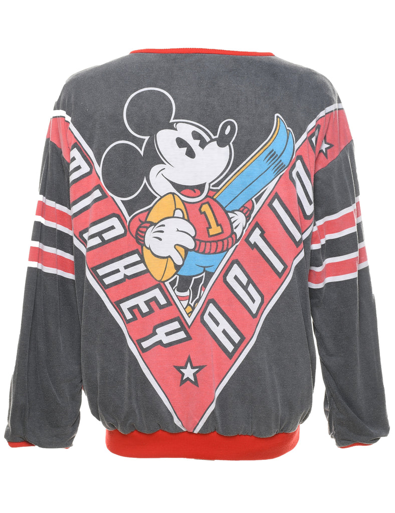 Mickey Mouse Multi-Colour 1990s Cartoon Sweatshirt - L