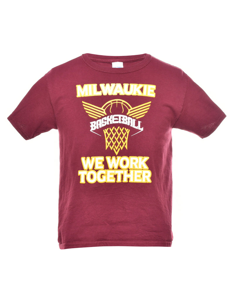 Milwaukie Basketball Printed T-shirt - M