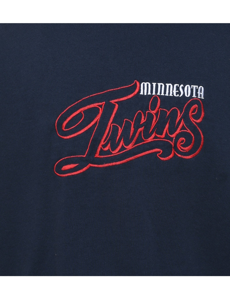 Minnesota Twins Navy & Red Embroidered Sweatshirt - XL