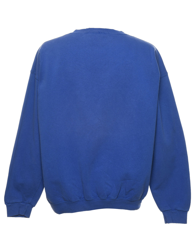 Minnesota Wolves NBA Blue & White Printed Sweatshirt - XL