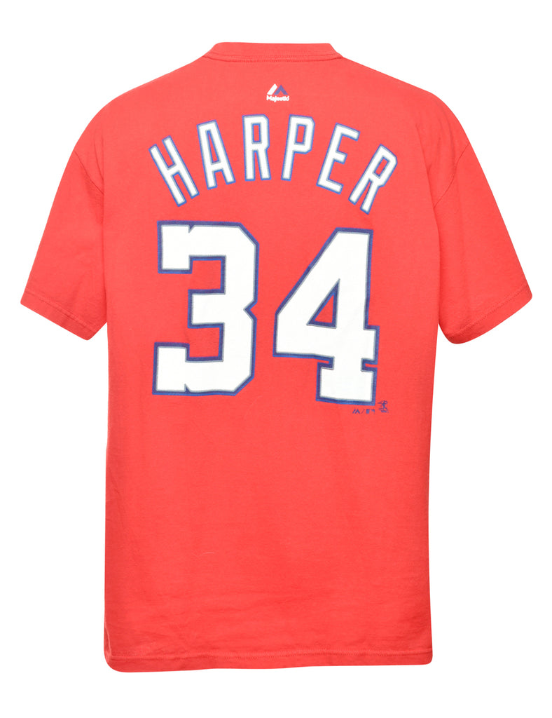 MLB Washington Nationals Printed T-shirt - L