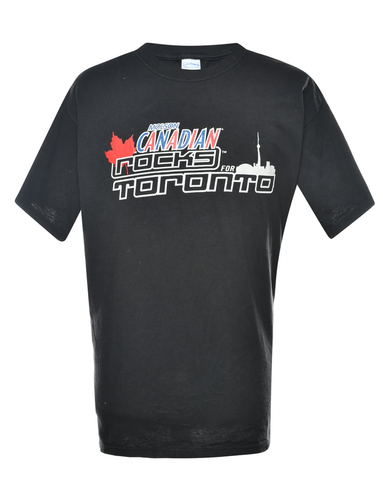 Molson Canadian Rocks for Toronto Concert Printed T-shirt - XL