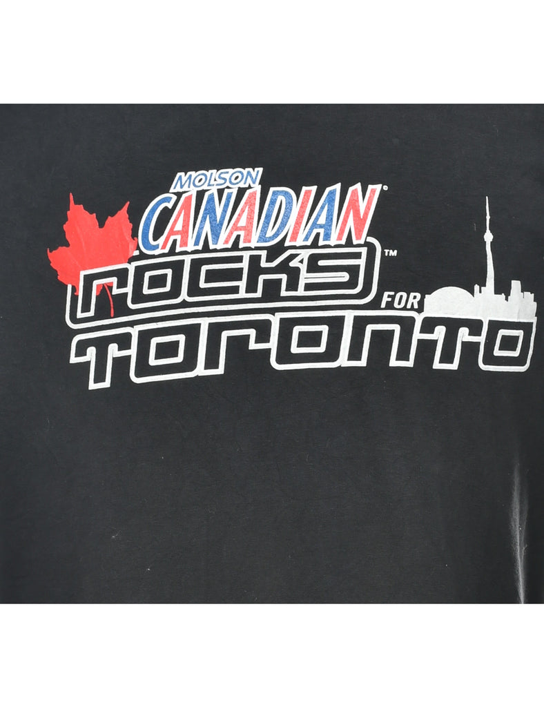 Molson Canadian Rocks for Toronto Concert Printed T-shirt - XL