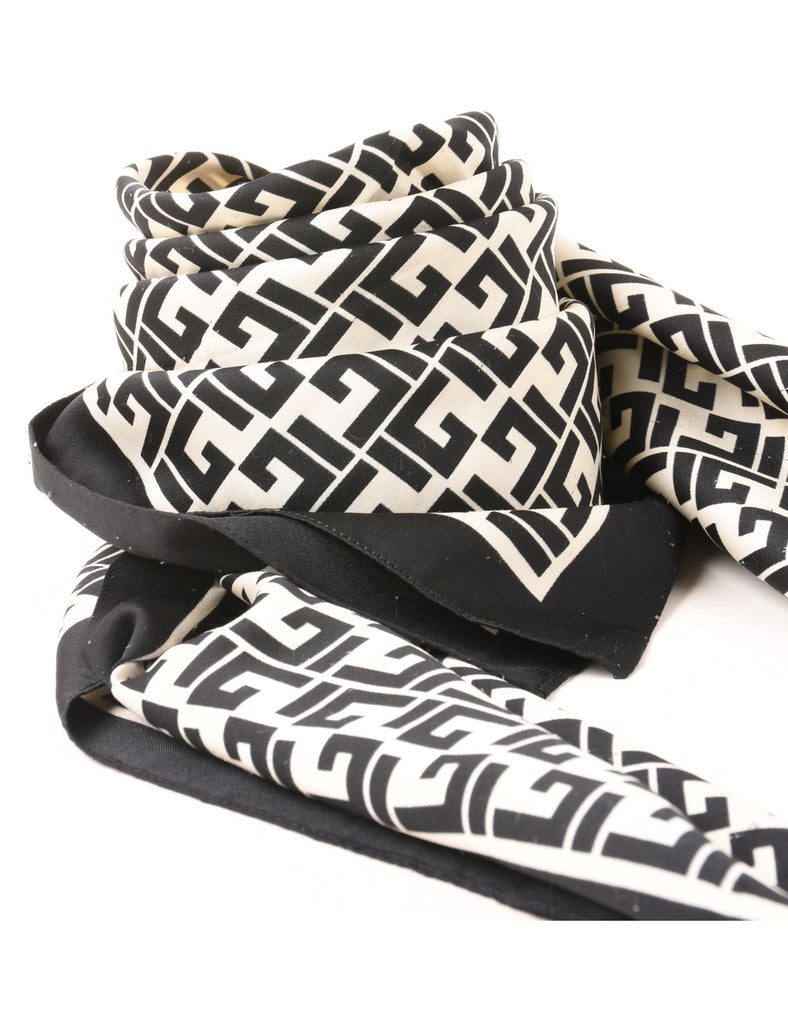 Monochrome Print Scarf - M