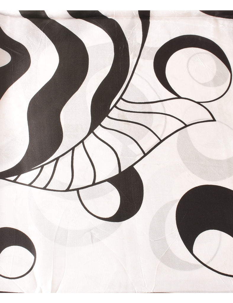Monochrome Print Scarf - S