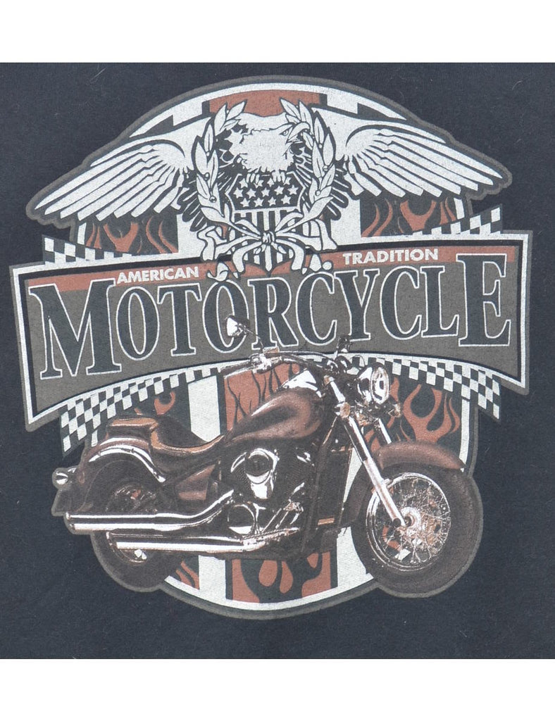 Motorcycle Printed Sweatshirt - L