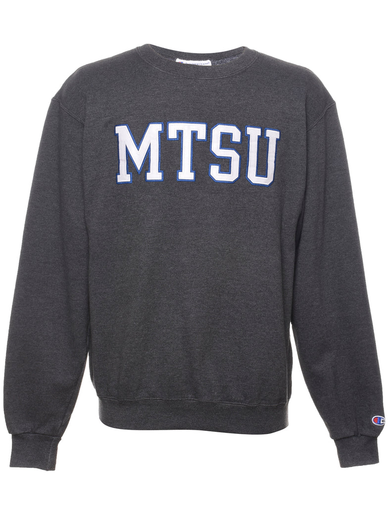 MTSU Embroidered Grey Champion Sweatshirt - M