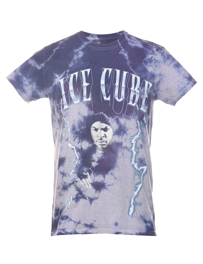 Multi-colour Ice Cube American Rapper Tie Dye T-shirt - S