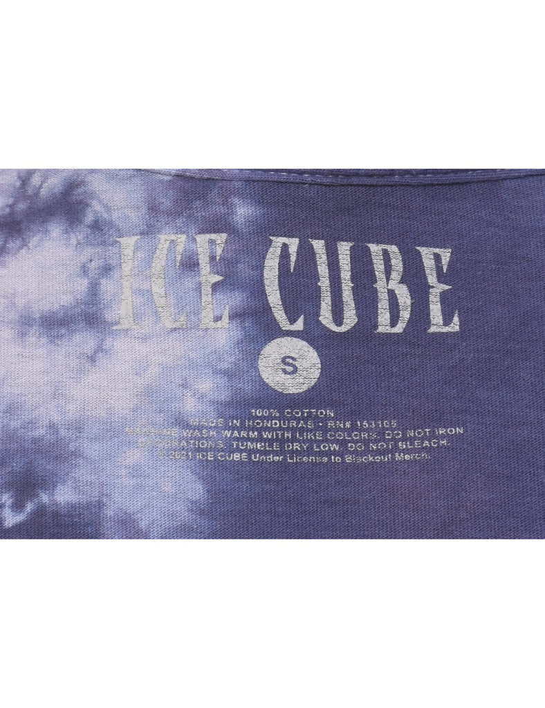 Multi-colour Ice Cube American Rapper Tie Dye T-shirt - S