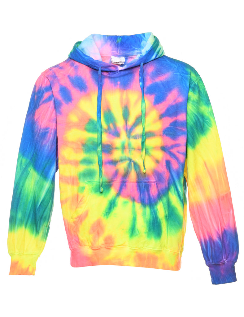 Multi-Colour Printed Tie-dye Hoodie - L