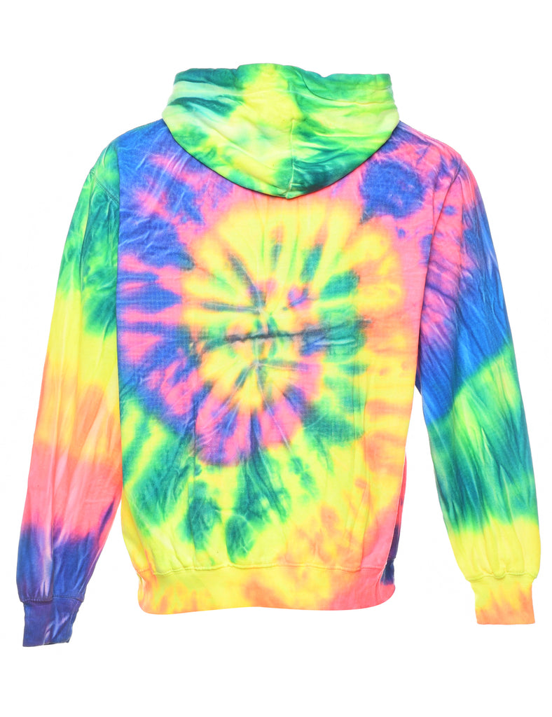Multi-Colour Printed Tie-dye Hoodie - L