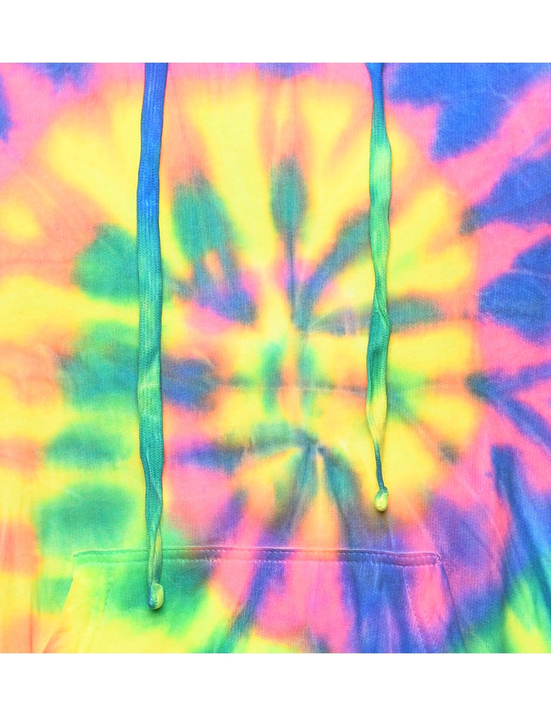 Multi-Colour Printed Tie-dye Hoodie - L