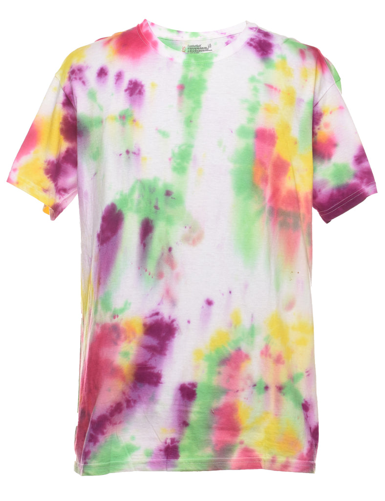 Multi-Colour Tie Dye Casual T-shirt - L
