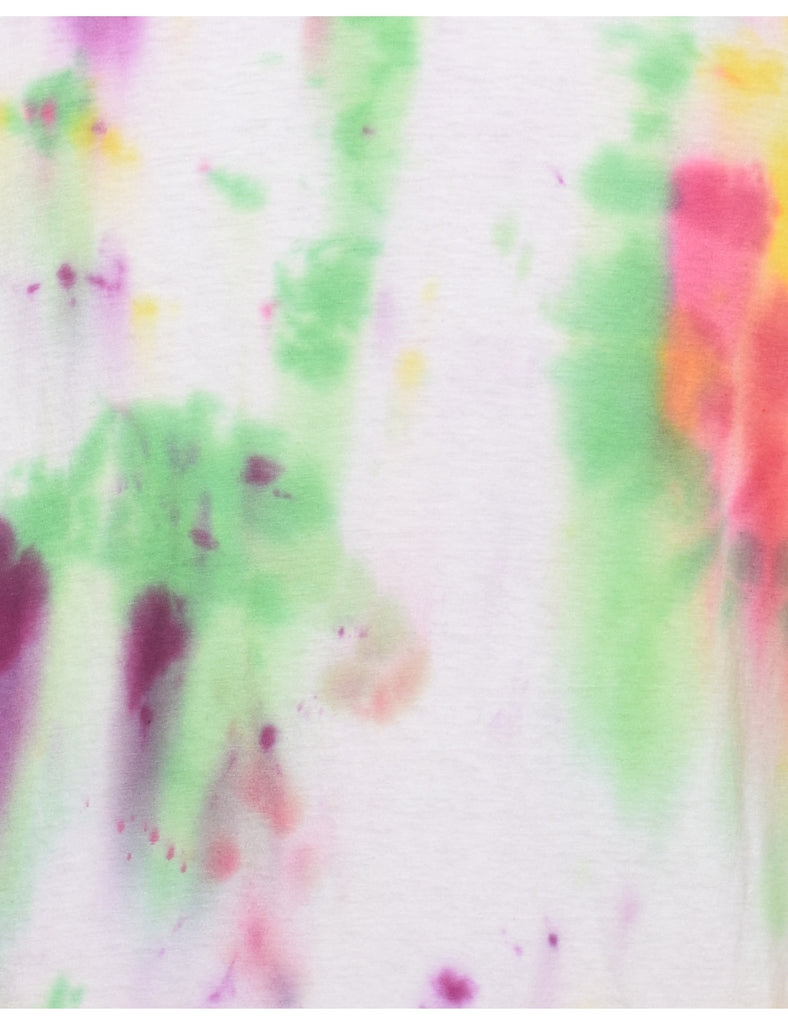 Multi-Colour Tie Dye Casual T-shirt - L