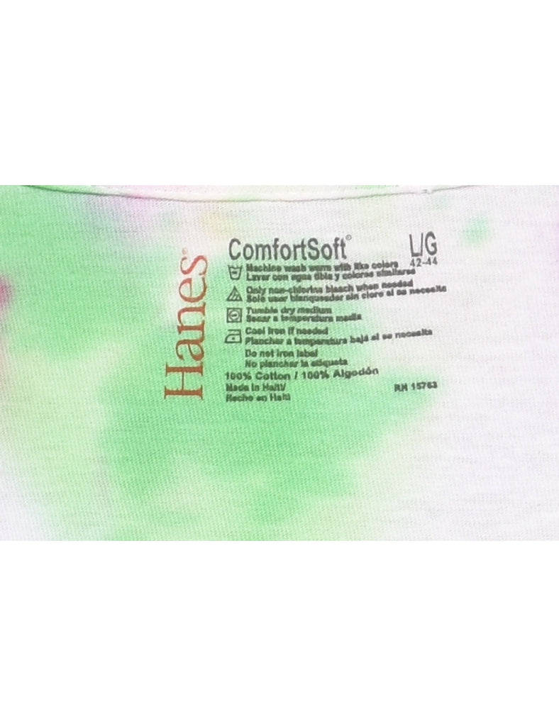 Multi-Colour Tie Dye Casual T-shirt - L